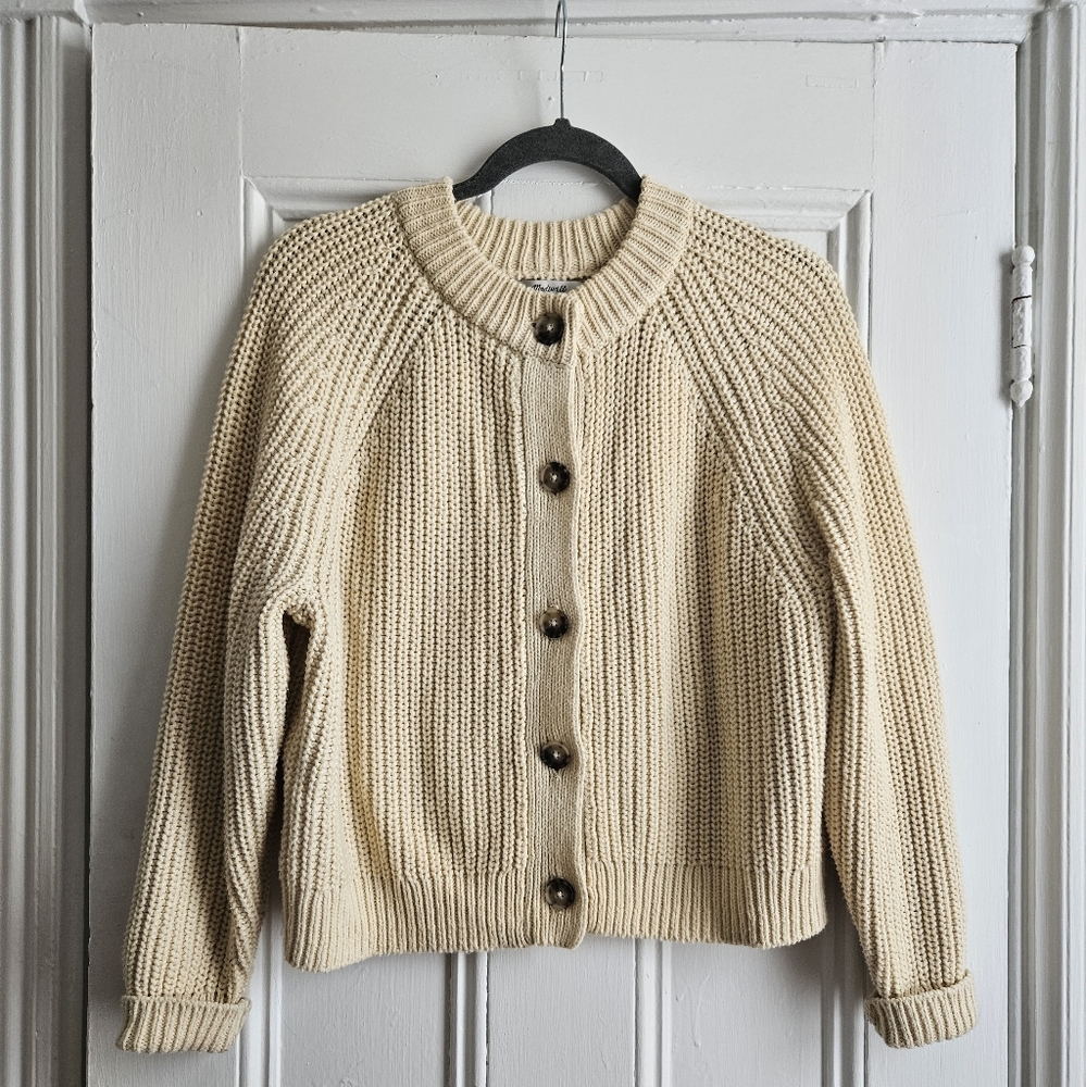 Madewell Rib Raglan Sleeve Cardigan